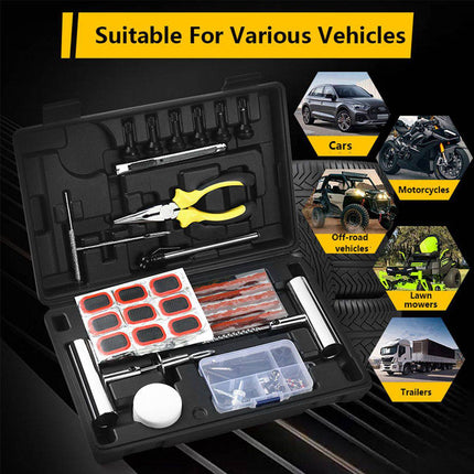 148pcs Tubeless Tire Repair Tool Kit with Case