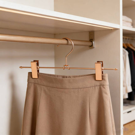 Rose Gold Metal Trouser Clip Hangers 30 Pack 305mm