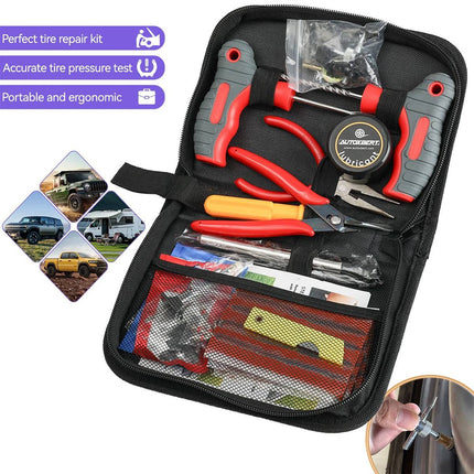 75 Piece Tubeless Tire Repair Tool Kit in Case