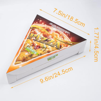 100PCS Triangle Pizza Box Food Grade Material Oil Proof for Takeaway Delivery