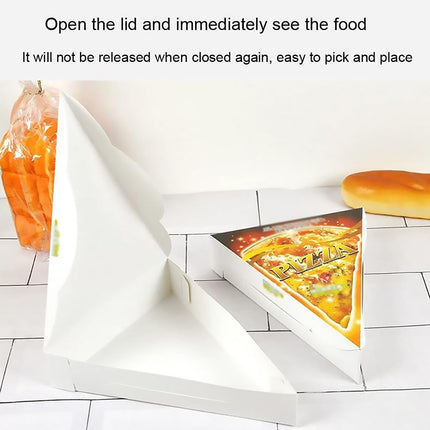 100PCS Triangle Pizza Box Food Grade Material Oil Proof for Takeaway Delivery