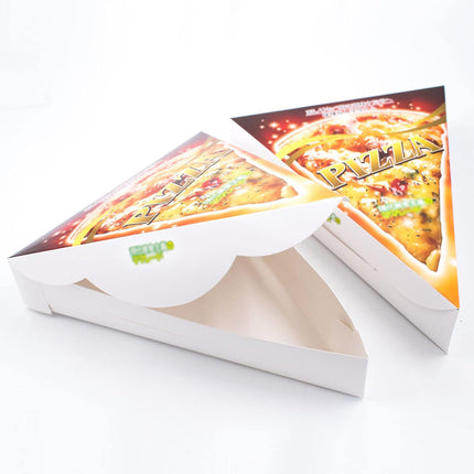 100PCS Triangle Pizza Box Food Grade Material Oil Proof for Takeaway Delivery