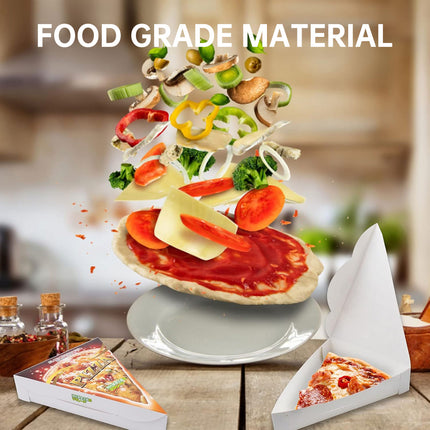 100PCS Triangle Pizza Box Food Grade Material Oil Proof for Takeaway Delivery