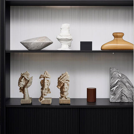 Resin Sculpture 3pcs Modern Office Desktop Art Decor Ornament Home Decoration