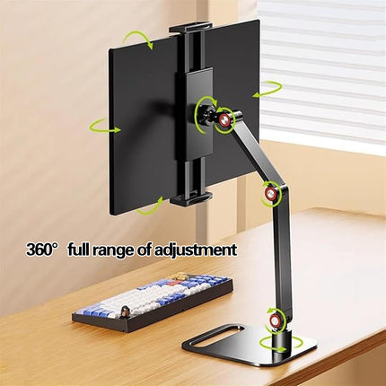 Desktop Folding Phone Tablet Stand Adjustable Height Carbon Steel for Home Office