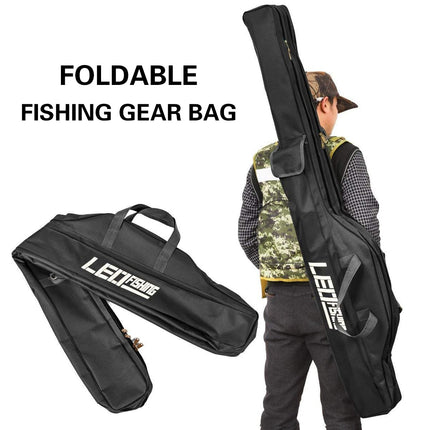 150cm Portable Foldable Fishing Rod Carrier Fish Pole Tools Storage Bag Case