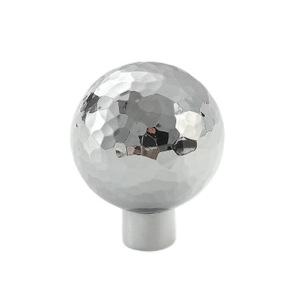 Single Hole Cabinet Handle Drawer Pull 25/27mm Hammer Silver Simple Door Handle