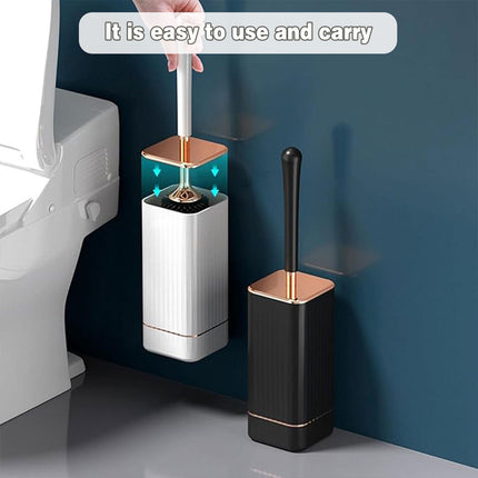 Wall Mounted Toilet Brush Holder Set Bathroom Cleaning Brush for Home Restroom