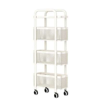 Multi Shelf Bathroom Storage Trolley Organizer with Pull Out Drawer Unit Stand