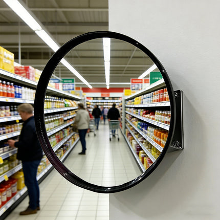 Round Convex Security Mirror 22cm Lightweight Shatterproof Blind Spot Mirror