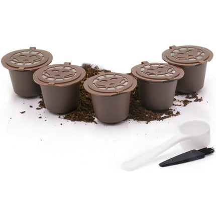 6PCS Reusable Coffee Capsule Coffee Filter Food Grade Fit Most Coffee Machines