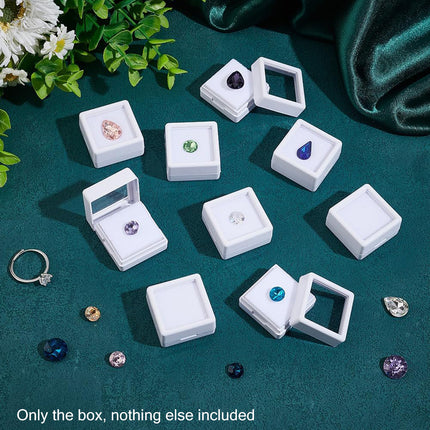 Glass Cover Transparent Bare Stone Box Diamond Acrylic Gem Display Storage Props