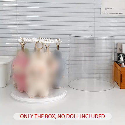 Doll Pendant Display Box Transparent Rotary Hand Operated Blind Box Storage Rack