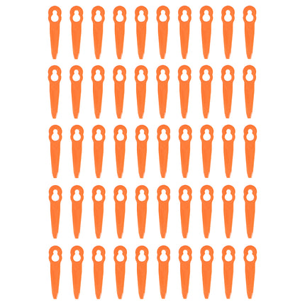 50PCS Lawn Mower Plastic Blades for Garden Grass Cutting Replacement Parts Use