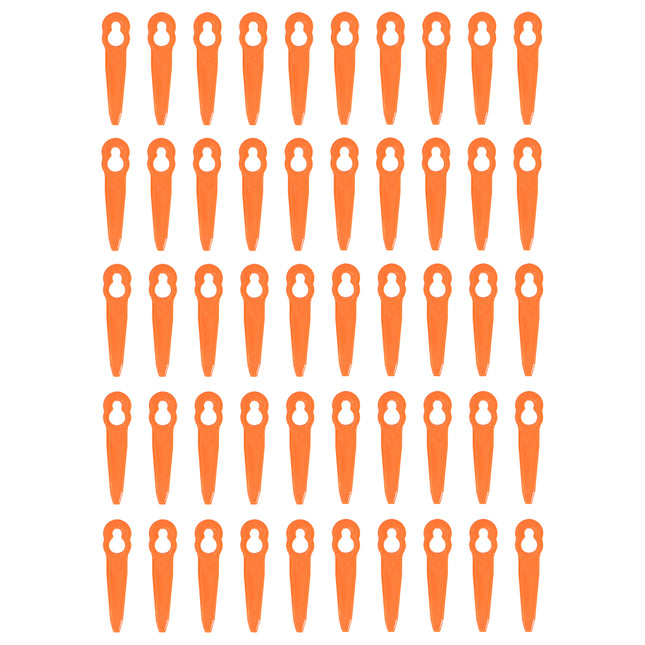 50PCS Lawn Mower Plastic Blades for Garden Grass Cutting Replacement Parts Use