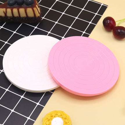 Mini Cake Turntable 14cm Manually Rotating Stand for Cake Decorating Baking Use