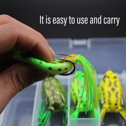 5pcs Soft Frog Lure Set Fishing Bait Frog Fake Lures for Bass Fishing Tackle