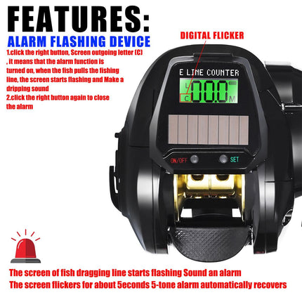 Digital Teardrop Fishing Reel Long Casting Freshwater Sea Boat Beach Raft