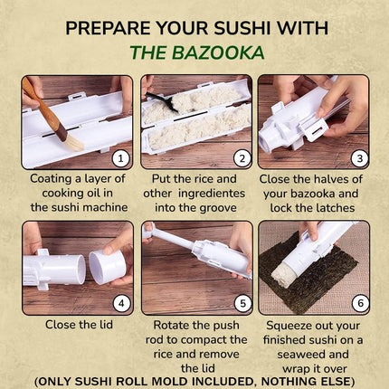 Sushi Making Tool Set for Home Kitchen DIY Sushi Rolls Professional Grade