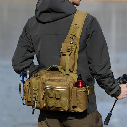 Tactical Fishing Backpack Large Capacity Outdoor Waist Chest Bag Camouflage