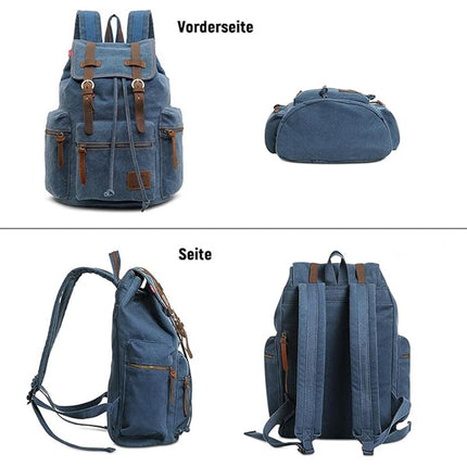 Stylish Blue Canvas Shoulder Bag Mens Travel Crossbody Messenger Tote Bag