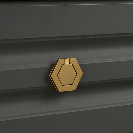 Modern Cabinet Door Handle Single Hole 6 Sided Pull Handle for Drawer Closet