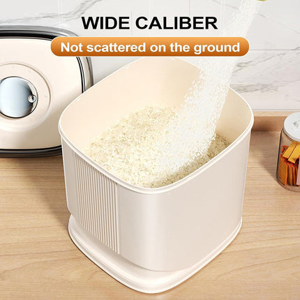Rotating Rice Bucket Durable Large Capacity for Kitchen Grain Flour Rice Use