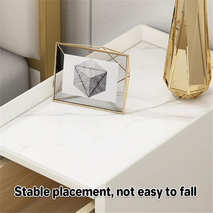 Narrow Nightstand Table Modern Style White Small Two Drawers Bedside Cabinet