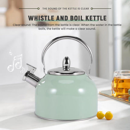 Stainless Steel Kettle 2.5L Household Water Boiler Anti Scalding Tea Pot Durable
