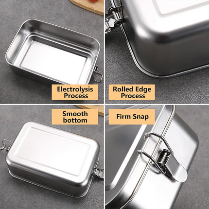 Stainless Steel Lunch Box Food Grade Portable Leakproof Durable Container
