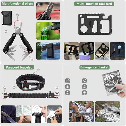 Outdoor Camping Adventure Multi-Function Survival Tool Set for Outdoor Emergency