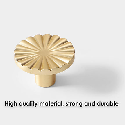 Sunflower Cabinet Handle Single Hole Gold Drawer Pull for Wardrobe Closet Door