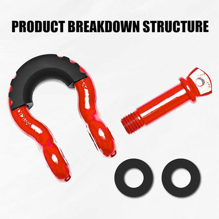 Rescue U Shaped Trailer Unshackle Off Road Vehicle Towing Hook Tow Hitch Tool
