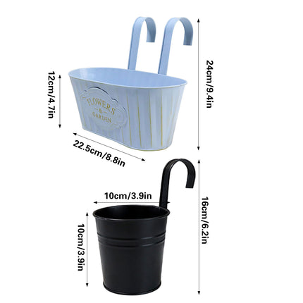 Hanging Planters for Indoor Outdoor Double Hook Wall Bracket Flower Pots Metal