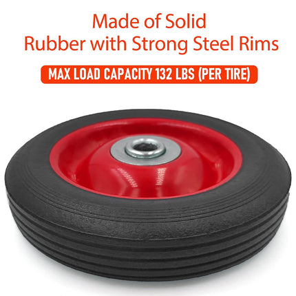 2PCS Cart 6 Inch Silent Solid Wheel Non Pneumatic Heavy Duty Anti Stabbing