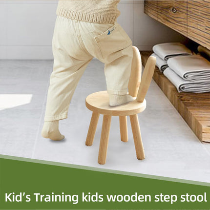 Solid Wood Stool Home Shoe Bench with Backrest for Entryway LivingRoom Furniture