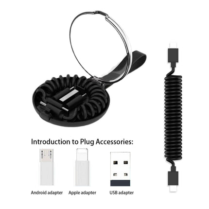 Six In One Charging Cable Spring Design Mobile Phone Fast Data Cord USB Cable