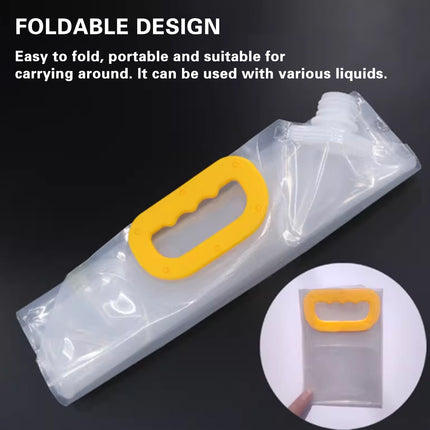 20PCS Portable Clear Water Storage Bags 1.5L 2.5L with Cap for Camping Picnic