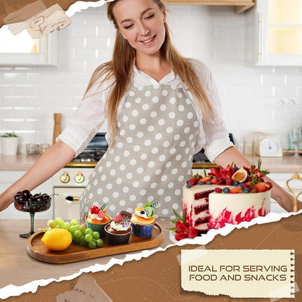 8pcs Wooden Cake Tray Home Serving Tray for Treats Snacks and Desserts Use