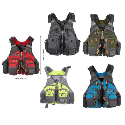Fishing Vest with Multiple Pockets Lightweight Outdoor Floating Jacket