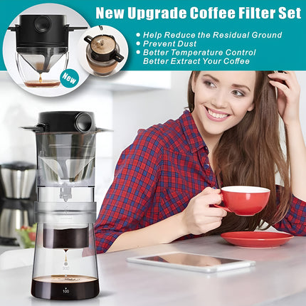 304 Stainless Steel Coffee Filter Reusable Cone Shaped Coffee Filter Durable