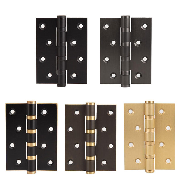 Flat Door Hinge 4 Inch Silent Bearing Hinge Stainless Steel Hardware for Cabinet