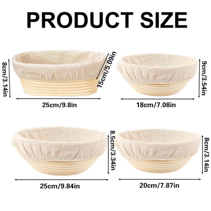 Fermentation Basket Baking Tool Rattan Woven Household Bread Proofing Basket