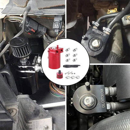 Oil Catch Can Tank with Breather Filter Car Modification Waste Oil Recovery Pot