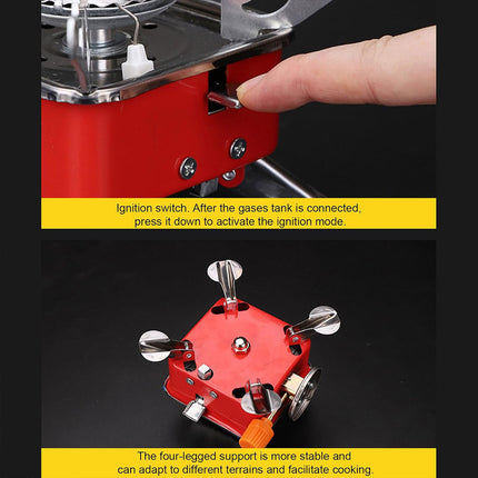 Portable Outdoor Small Square Stove for Camping Hiking Backpacking Travel Use