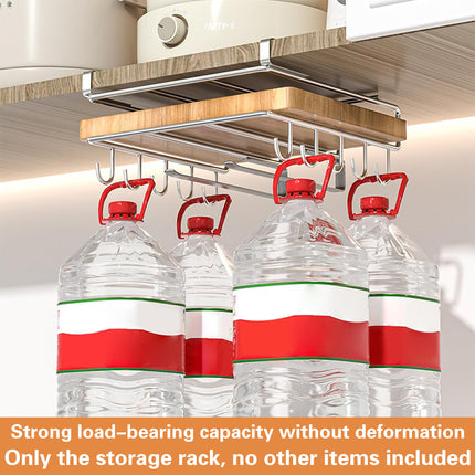 Cabinet Hanging Storage Rack Stainless Steel Silver Kitchen Organiser