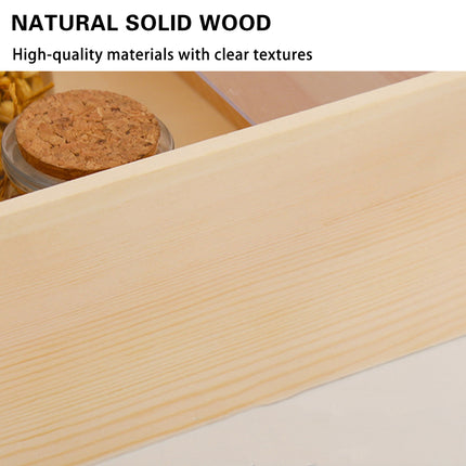 Solid Wood Storage Box with Acrylic Sliding Lid Pull Out Gift Packaging Case