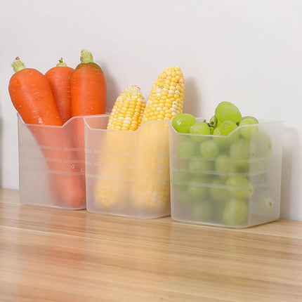 6pcs Fridge Organizer Storage Boxes Clear Plastic Refrigerator Sorting Bins