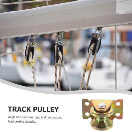 4PCS V-Type Track Wheel Guide Wheel with Bracket Pulley Sturdy Cold-rolled Steel