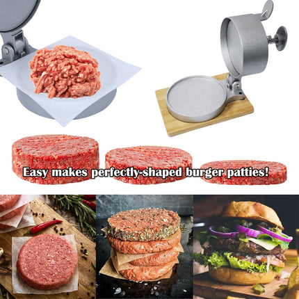 Flip Top Burger Press Meat Patty Maker Mould Filling Tool for Kitchen Hamburger